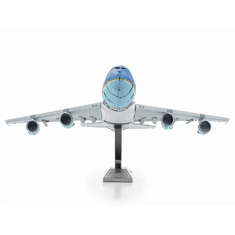 Model Kit Boeing 747 Transport Aircraft "Air Force One Presidential Plane" United States Air Force (Moderate Difficulty) Steel Model by Metal Earth