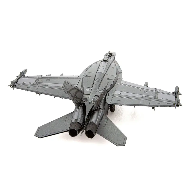 Model Kit Boeing F/A-18 Super Hornet Fighter Aircraft "United States Navy" (Moderate Difficulty) Steel Model by Metal Earth