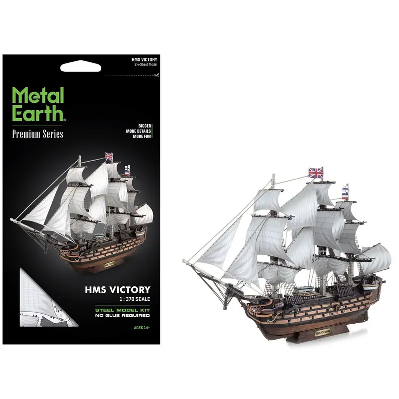 Model Kit HMS Victory British Navy Ship (Challenging Difficulty) Steel Model by Metal Earth