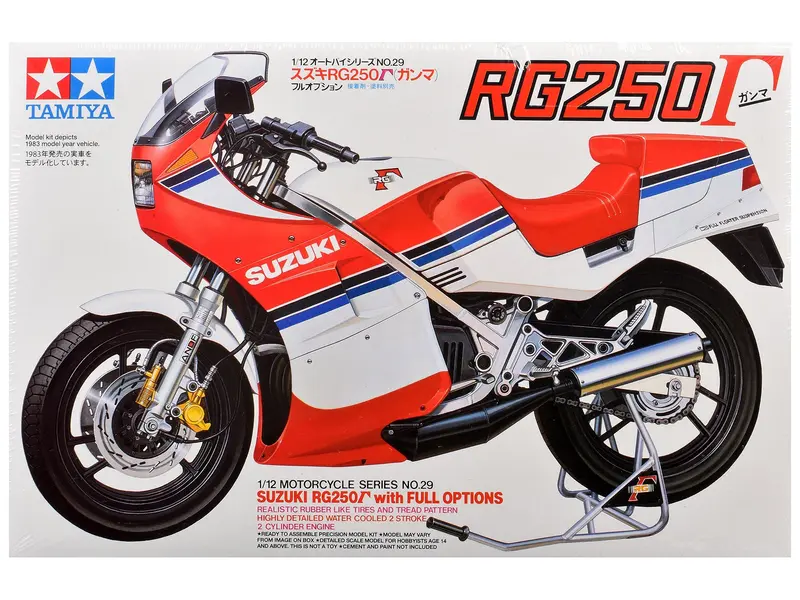 Model Kit Honda RG250R Motorcycle 1/12 Scale Model by Tamiya