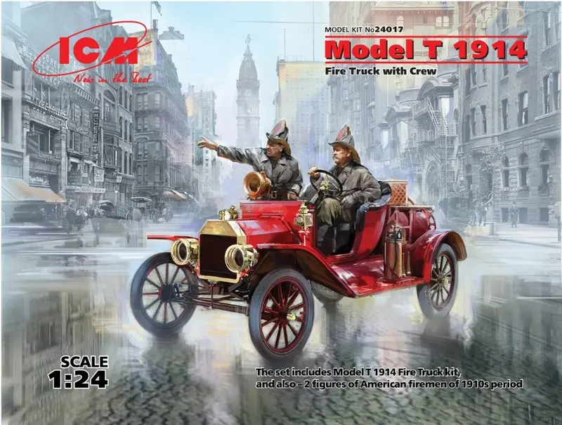 MODEL T 1914 FIRE TRUCK WITH CREW KIT 1