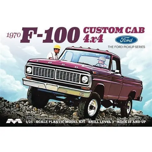 Moebius 1970 Ford F-100 Custom Cab 4x4 1/25 Scale Model Kit