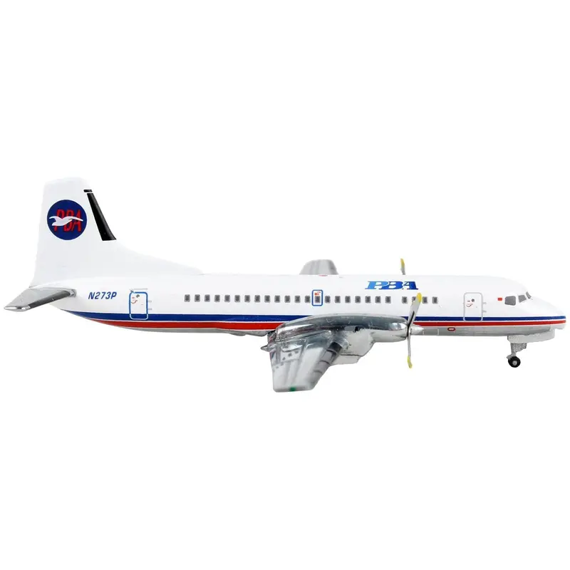 NAMC YS-11A Commercial Aircraft "Provincetown-Boston Airlines (PBA)" White with Red and Blue Stripes 1/400 Diecast Model Airplane by GeminiJets