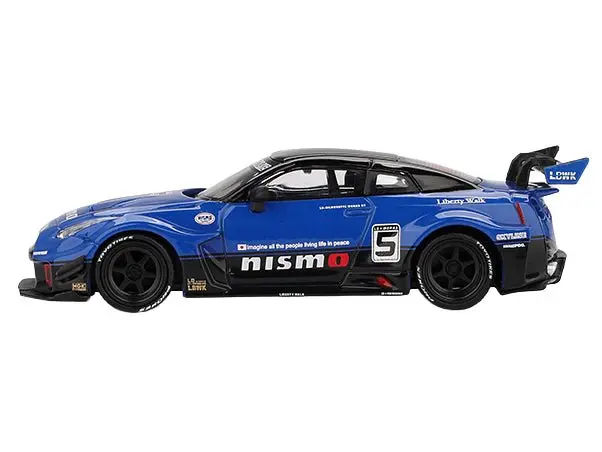 Nissan 35GT-RR Ver.2 "LB-Silhouette Works GT" #5 Blue with Black Top Limited Edition 1/64 Diecast Model Car by Mini GT