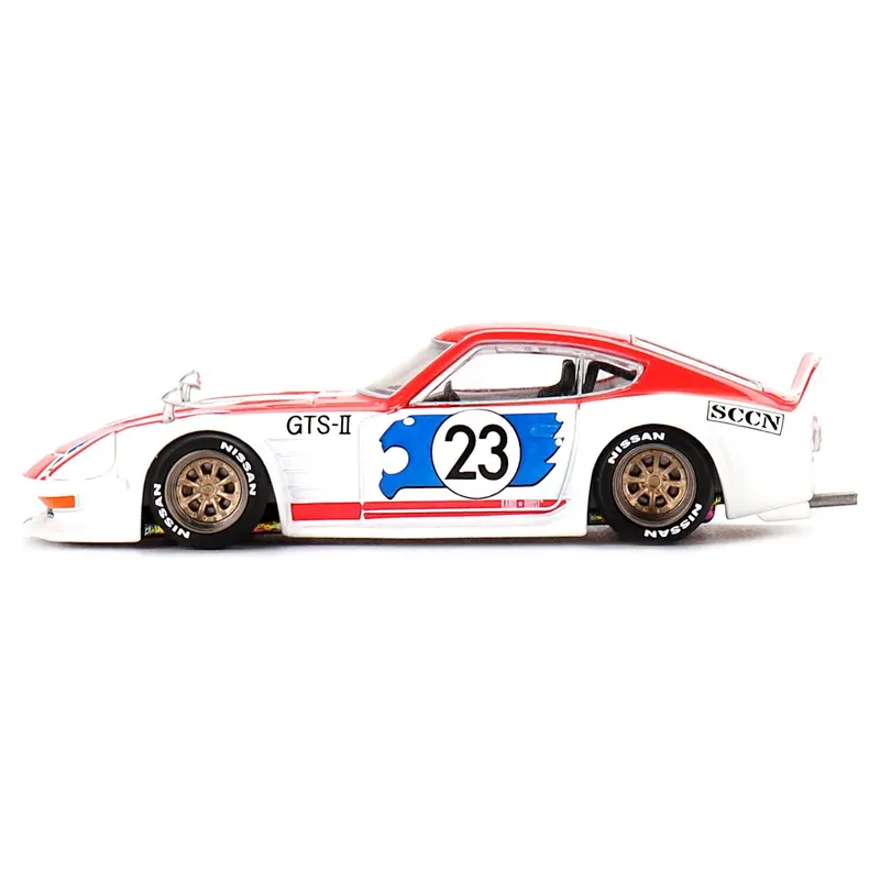 Nissan Fairlady Z RHD (Right Hand Drive) #23 "Kaido GT Omori Works" White and Red with Graphics (Designed by Jun Imai) "Kaido House" Special 1/64 Diecast Model Car by True Scale Miniatures