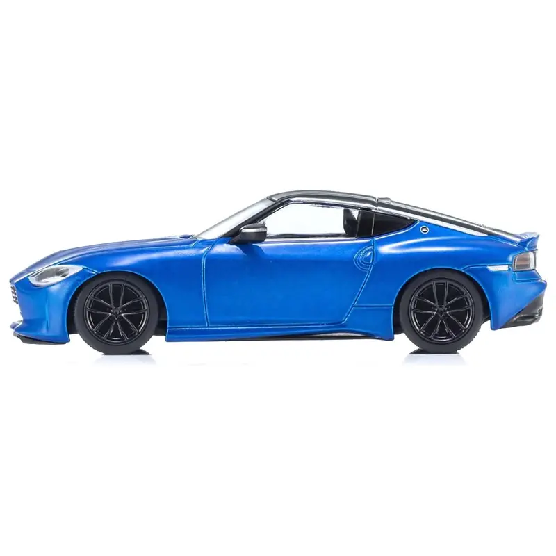 Nissan Fairlady Z RHD (Right Hand Drive) Seiran Blue with Black Top with Mini Book No.13 1/64 Diecast Model Car by Kyosho