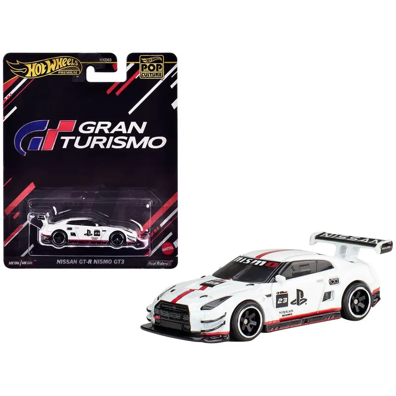 Nissan GT-R Nismo GT3 #23 White "Gran Turismo" "Pop Culture" Series Diecast Model Car by Hot Wheels