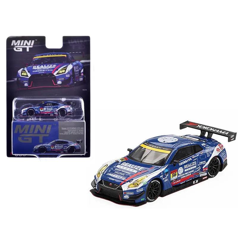 Nissan GT-R NISMO GT3 #56 Joao Paulo de Oliveira - Teppei Natori "REALIZE Nissan Mechanic Challenge GT-R" "Super GT Series" (2023) Limited Edition 1/64 Diecast Model Car by Mini GT