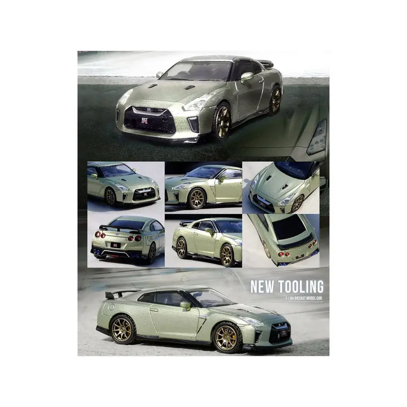 Nissan GT-R (R35) RHD (Right Hand Drive) Millennium Jade Green Metallic 1/64 Diecast Model Car by Inno Models