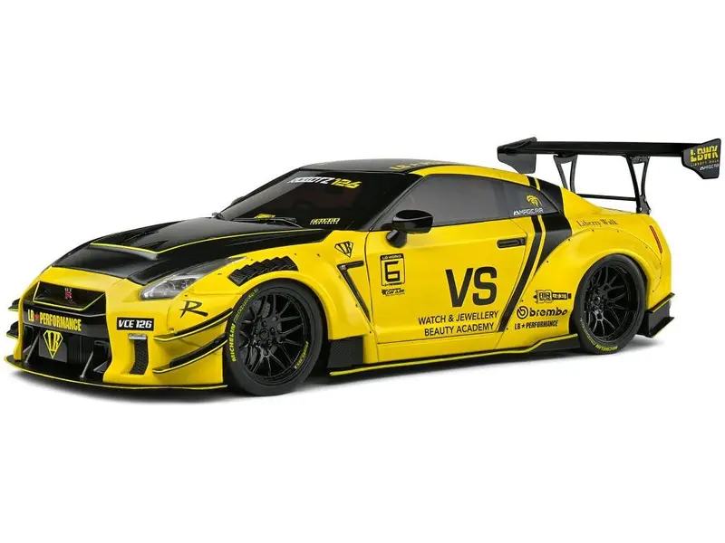 Nissan GT-R (R35) w/Liberty Walk Body Kit 2.0 2020 Yellow 1