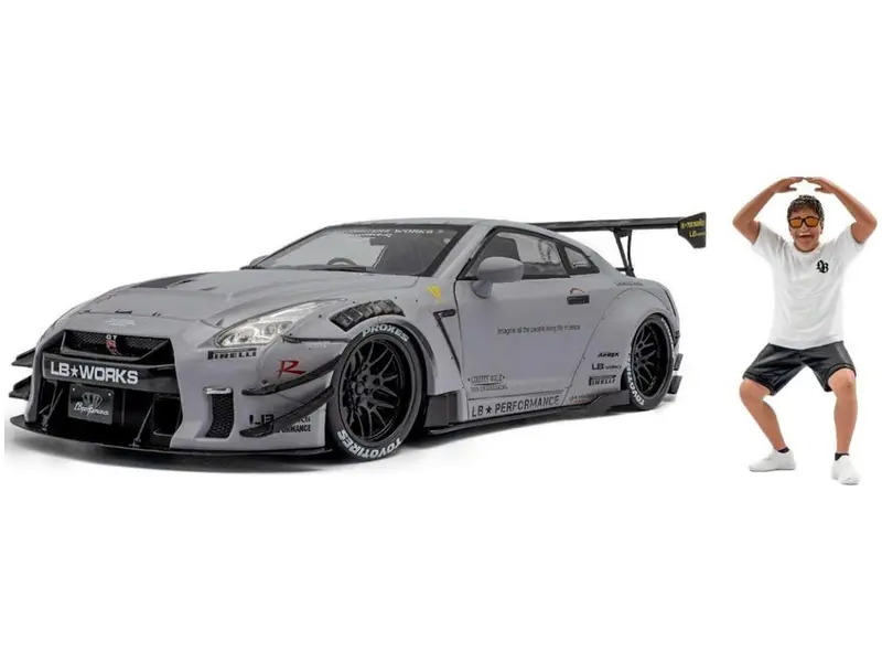 Nissan GT-R (R35) w/Liberty Walk Body Kit Type 2.0 2024 Grey 1