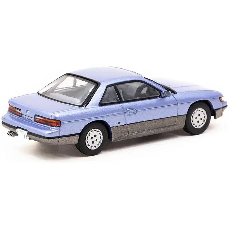 Nissan Silvia S13 RHD (Right Hand Drive) Blue Metallic and Gray "J Collection" Series 1/64 Diecast Model by Tarmac Works