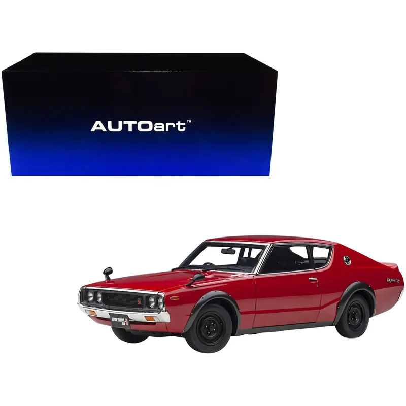 Nissan Skyline 2000GT-R (KPGC110) RHD (Right Hand Drive) Red 1/18 Model Car by Autoart