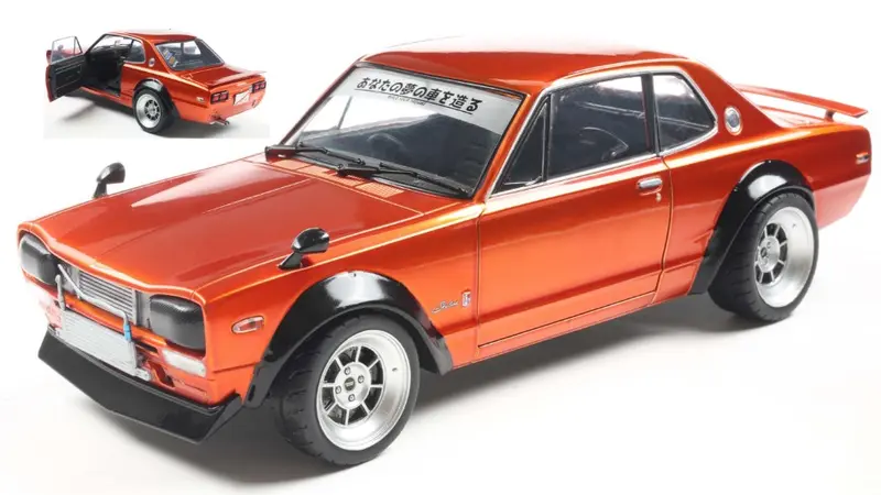 NISSAN SKYLINE (C10)HAKOSUKA SOLIDO WORKS 1970 ORANGEMETALLIC 1