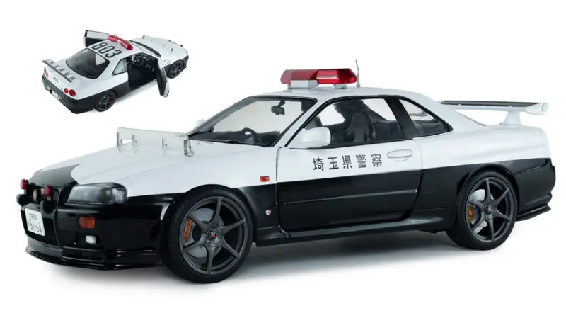 NISSAN SKYLINE GT-R (BNR34) JAPANESE POLICE WHITE 1999 1
