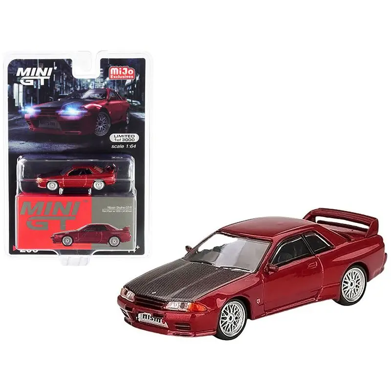 Nissan Skyline GT-R (R32) Nismo RHD (Right Hand Drive) Red Pearl with Carbon Hood and BBS KM Wheels Limited Edition to 3000 pieces Worldwide 1/64 Diecast Model Car by True Scale Miniatures