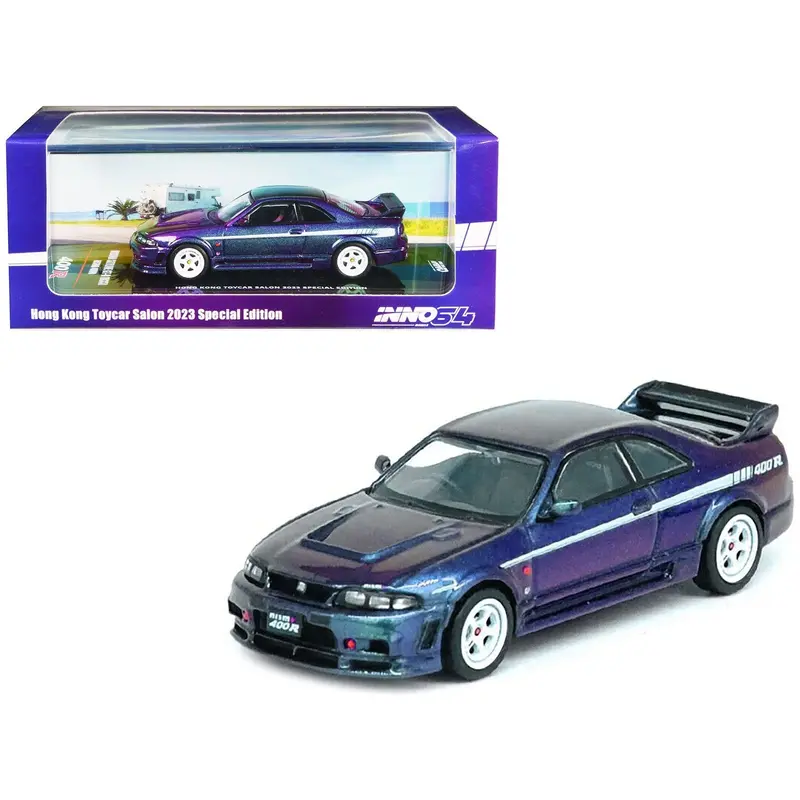 Nissan Skyline GT-R (R33) Nismo 400R RHD (Right Hand Drive) Midnight Purple II Metallic "Hong Kong Toycar Salon 2023 Special Edition" 1/64 Diecast Model Car by Inno Models