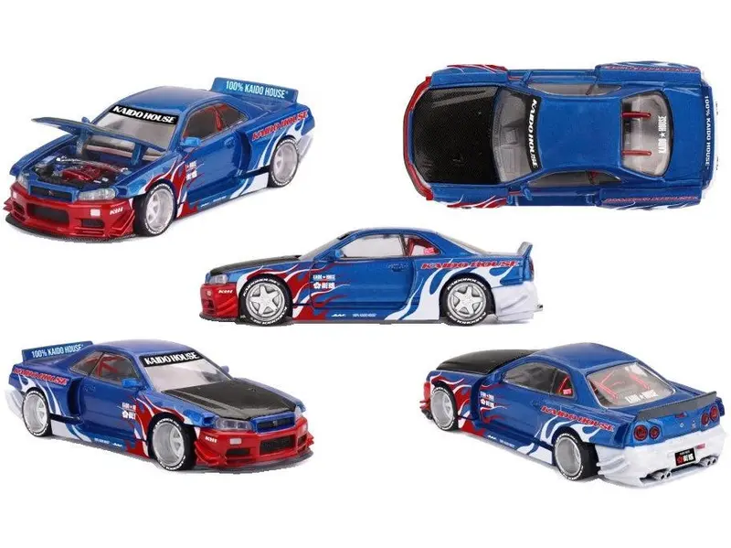 Nissan Skyline GT-R R34 Kaido House Flames V1 1