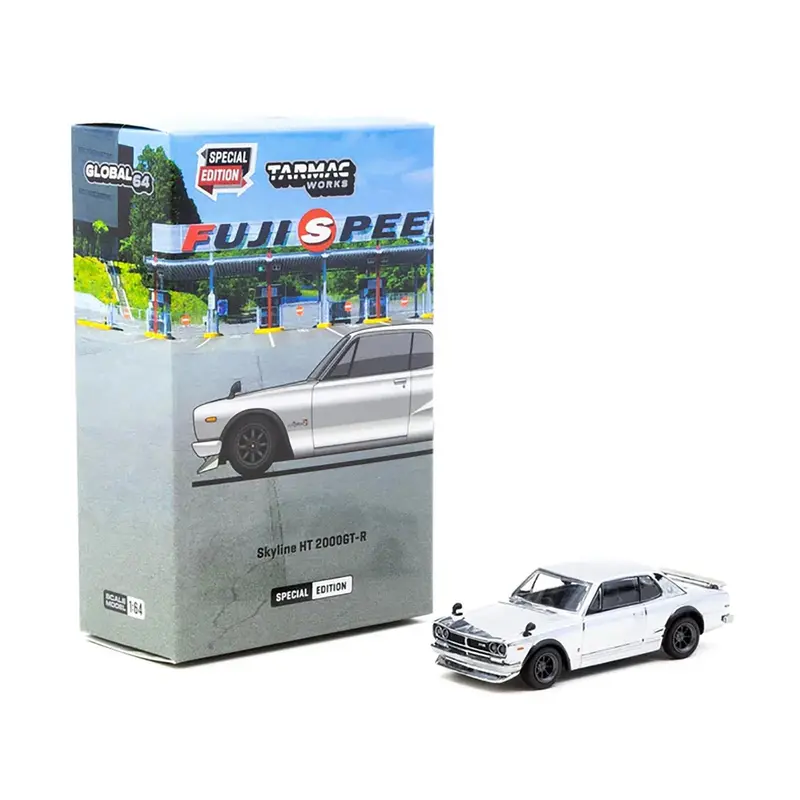 Nissan Skyline HT 2000GT-R RHD (Right Hand Drive) Silver Chrome "Japan Special Edition" "Global64" Series 1/64 Diecast Model Car by Tarmac Works