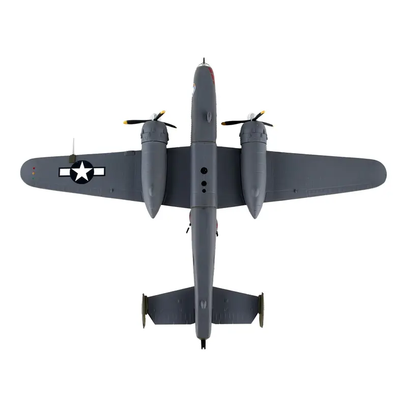 North American B-25J Mitchell Bomber Aircraft "Briefing Time" United States Air Force 1/100 Diecast Model Airplane by Postage Stamp
