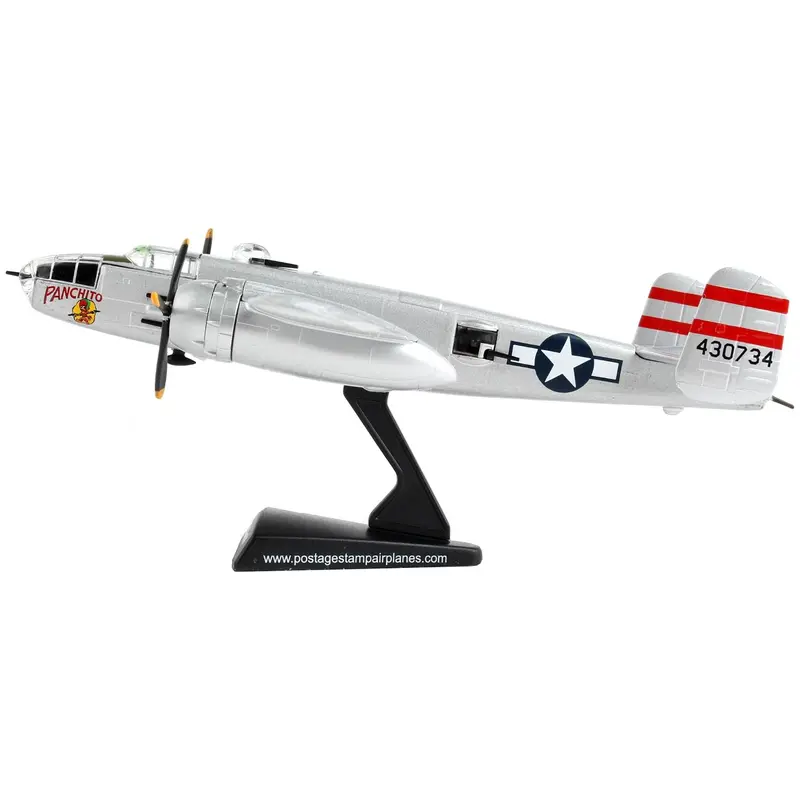 North American B-25J Mitchell Bomber Aircraft "Panchito" United States Air Force 1/100 Diecast Model Airplane by Postage Stamp