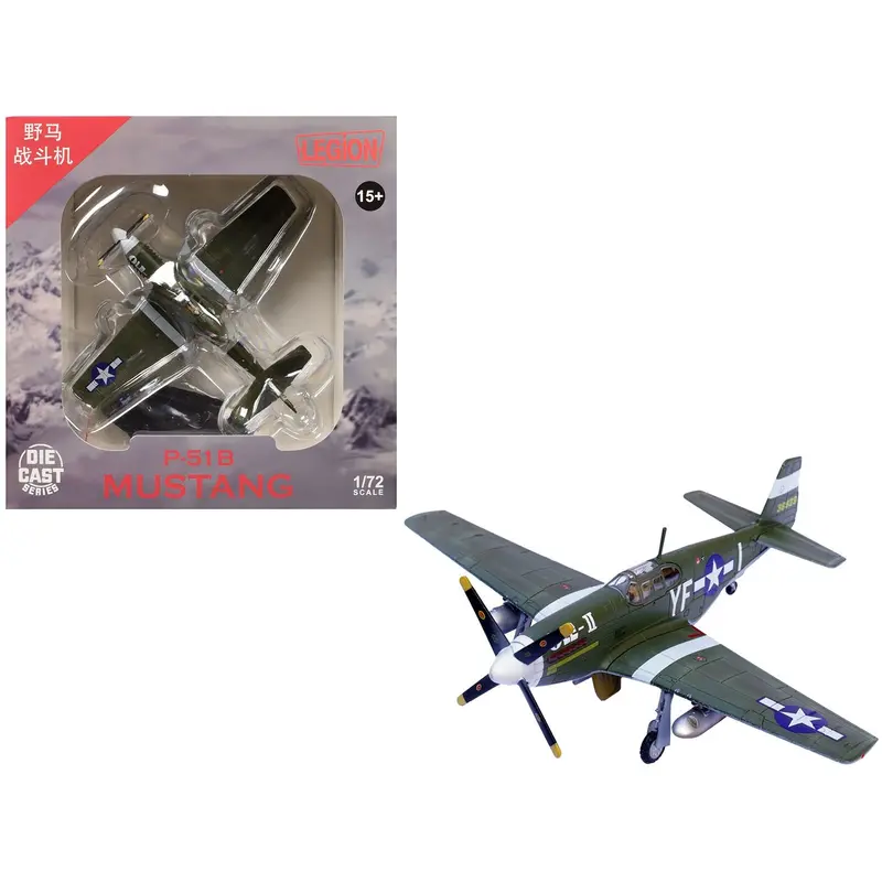 North American P-51B Mustang Aircraft "Ole-II 358th Fighter Squadron 355th Fighter Group Steeple Morden Strafers" (1944) United States Army Air Forces 1/72 Diecast Model Airplane by Legion