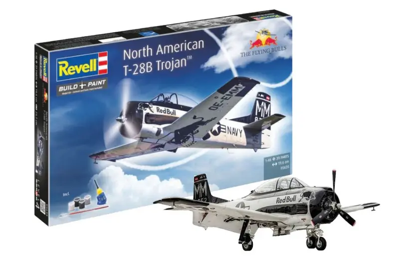 NORTH AMERICAN T-28B TROJAN "THE FLYING BULLS" MODEL SET KIT 1