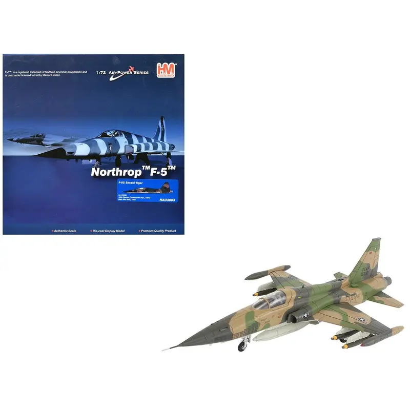 Northrop F-5C Skoshi Tiger Aircraft "64-13332 10th FCS Bien Hoa AFB" (1965) United States Air Force "Air Power Series" 1/72 Diecast Model by Hobby Master
