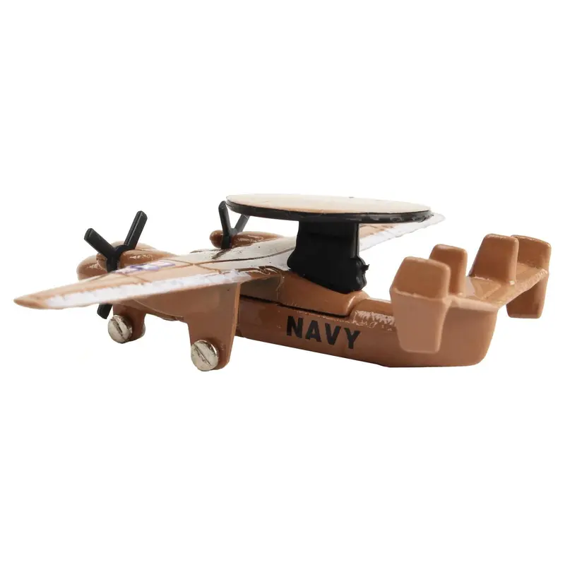 Northrop Grumman E-2C Hawkeye Aircraft Tan "United States Navy" with Runway Section Diecast Model Airplane by Runway24