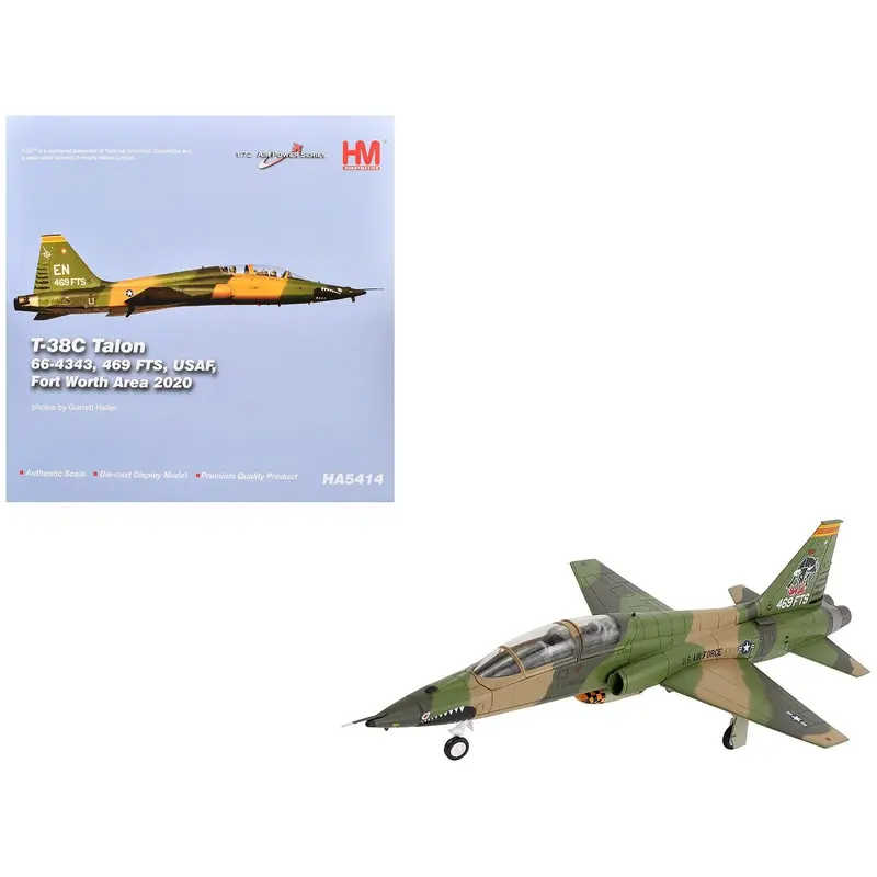 Northrop T-38C Talon Aircraft "66-4343 469th FTS Fort Worth Area" (2020) United States Air Force "Air Power Series" 1/72 Diecast Model by Hobby Master