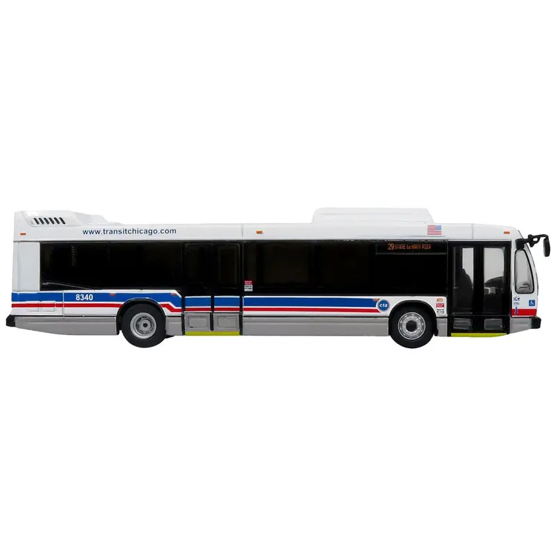 Nova Bus LFSd Transit Bus CTA Chicago "29 State to Navy Pier" Limited Edition to 504 pieces Worldwide "The Bus and Motorcoach Collection" 1/87 (HO) Diecast Model by Iconic Replicas