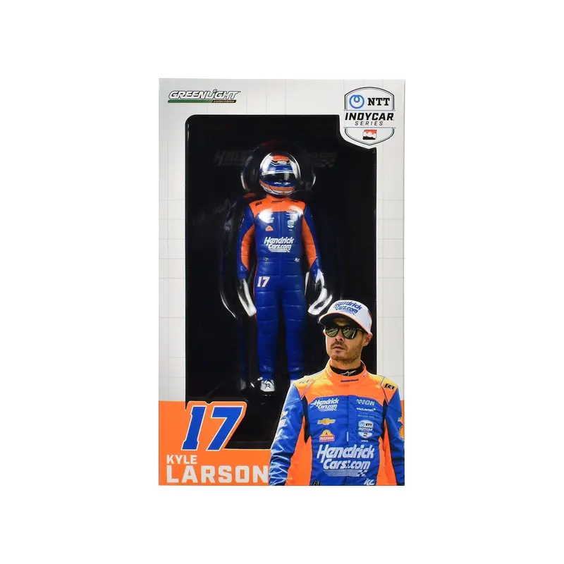 "NTT IndyCar Series" #17 Kyle Larson Driver Figure "Hendrickcars.com - Arrow McLaren" for 1/18 Scale Models by Greenlight