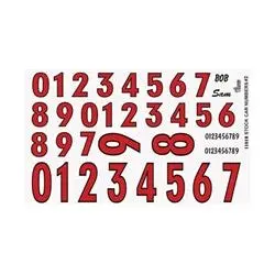 NUMBERS RED AND BLACK