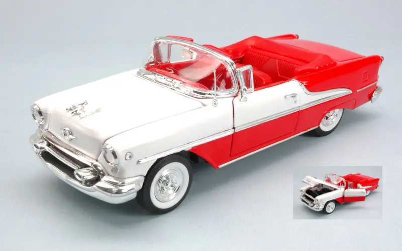 OLDSMOBILE SUPER 88 CONVERTIBLE 1955 RED/WHITE 1