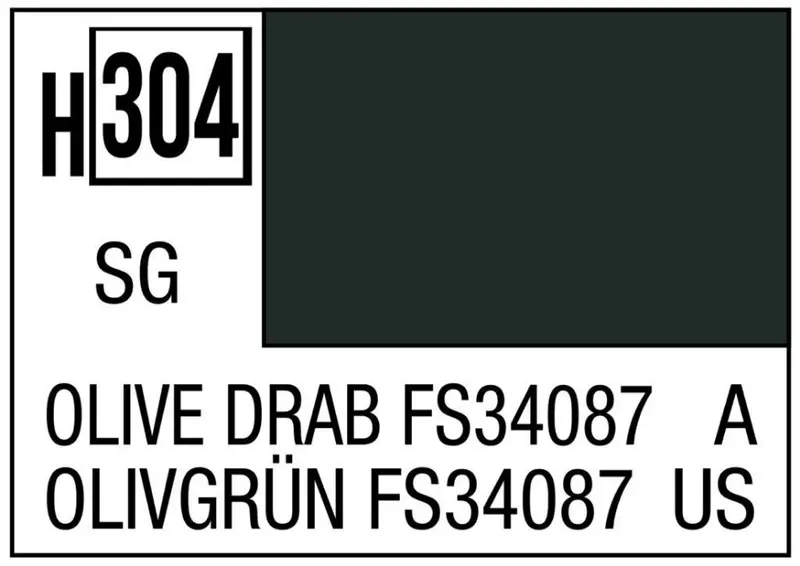 OLIVE DRAB SEMI-GLOSS ml 10 Pz.6 - Gunze - GU0304