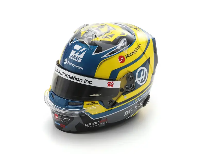 Ollie Bearman 2025 Helmet MoneyGram Haas F1 Team 1