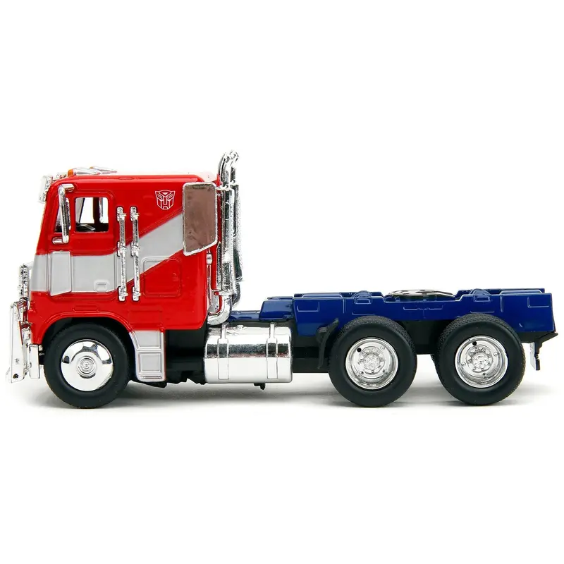 Optimus Prime Tractor Truck Red and Blue with Silver Stripes "Transformers