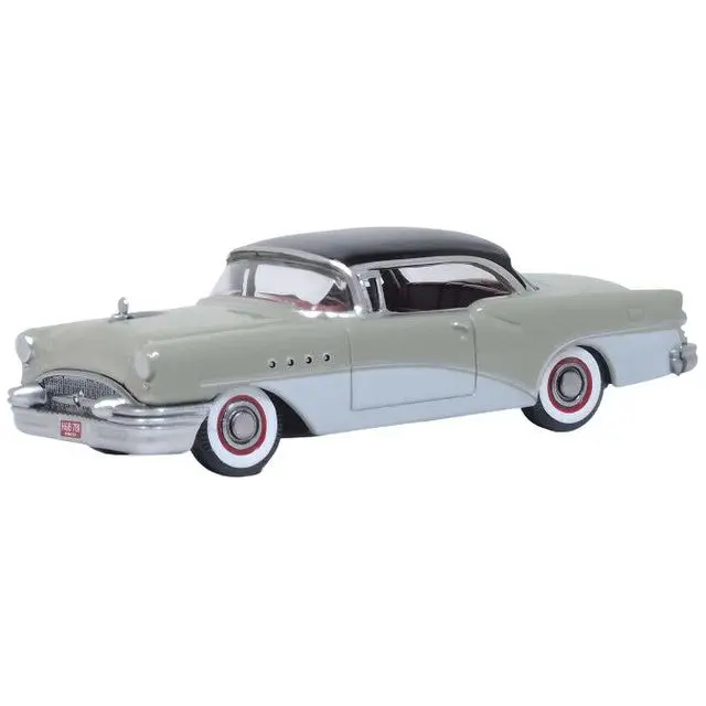 Oxford Diecast 87BC55007 - 1955 Buick Century Carlsbad Black, Windsor Grey, Dover White - HO Scale