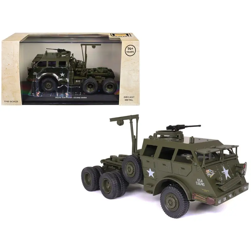 Pacific M26 Tractor Olive Drab "United States Army" 1/43 Diecast Model by Militaria Die Cast
