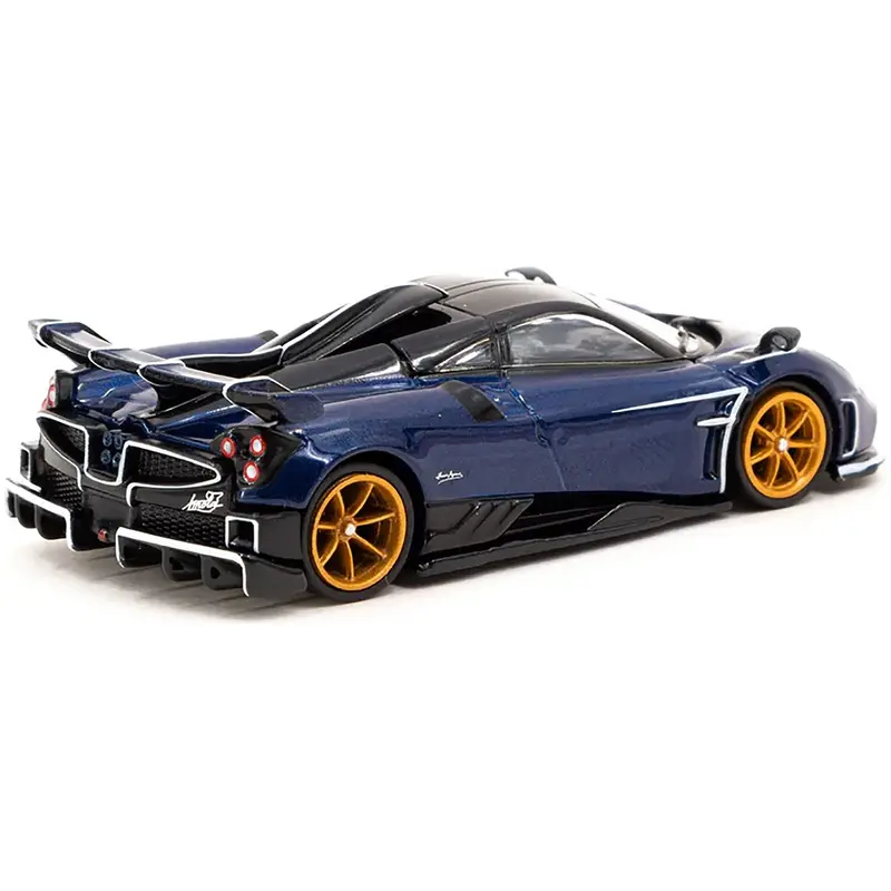 Pagani Imola Argentina Blue Metallic with Black Top "Global64" Series 1/64 Diecast Model by Tarmac Works
