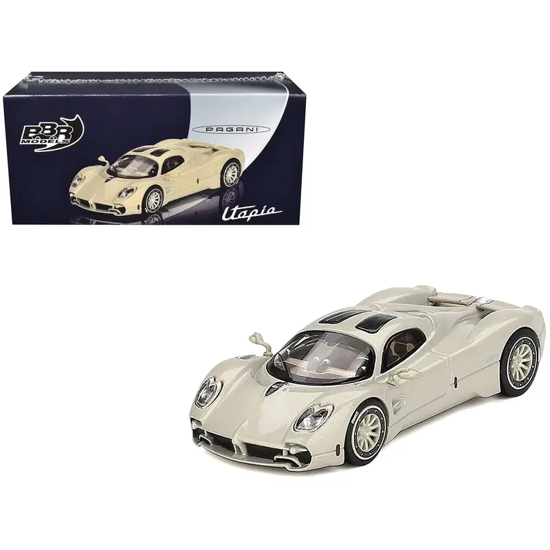 Pagani Utopia Presentation Grigio Rinascimento Silver 1/64 Diecast Model Car by BBR