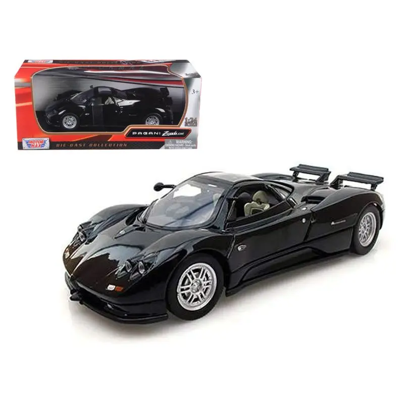Pagani Zonda C12 Black 1/24 Diecast Car Model by Motormax