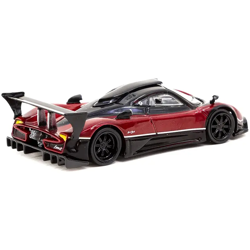 Pagani Zonda R Rosso Dubai Red Metallic and Black "Global64" Series 1/64 Diecast Model by Tarmac Works