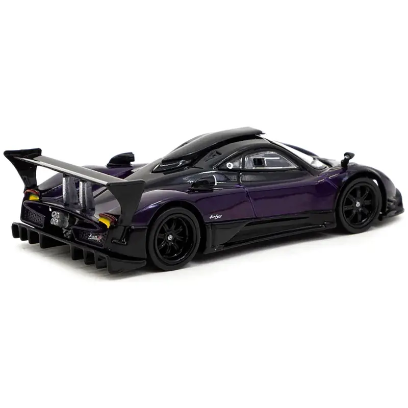 Pagani Zonda R Viola PSO Metallic and Black "Global64" Series 1/64 Diecast Model Car by Tarmac Works