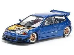 Pandem Civic EG6 Metallic Blue w/Open Bonnet 1