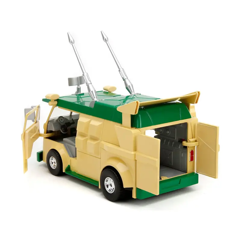 Party Wagon Green and Beige and Donatello Diecast Figure "Teenage Mutant Ninja Turtles" "Hollywood Rides" Series Diecast Model by Jada
