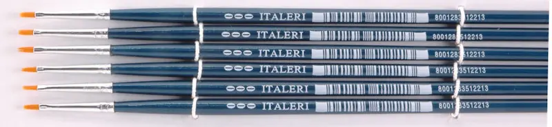 PENNELLO SINTETICO PIATTO 000 Pz.6 - Italeri - IT51221