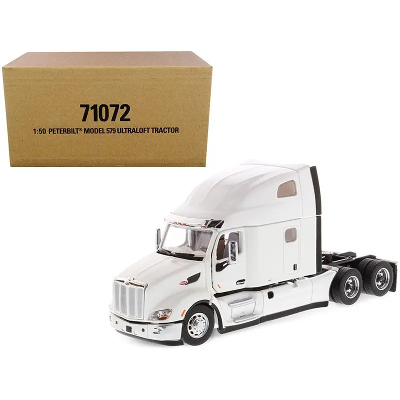 Peterbilt 579 UltraLoft Truck Tractor White "Transport Series" 1/50 Diecast Model by Diecast Masters