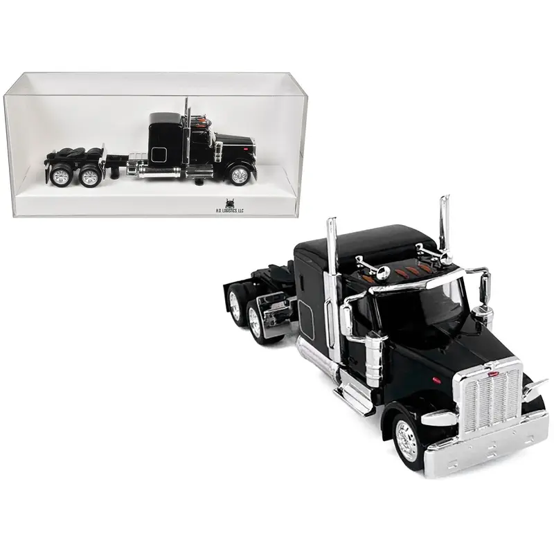 Peterbilt 589 Truck with 72 Inch Sleeper Black 1/87 (HO) Plastic Model Car by HO Logistics