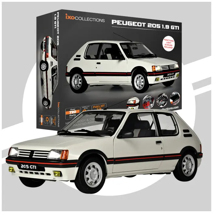 PEUGEOT 205 1.9 GTI WHITE METAL/PLASTIC KIT W/DETAILED INSTRUCTION 1